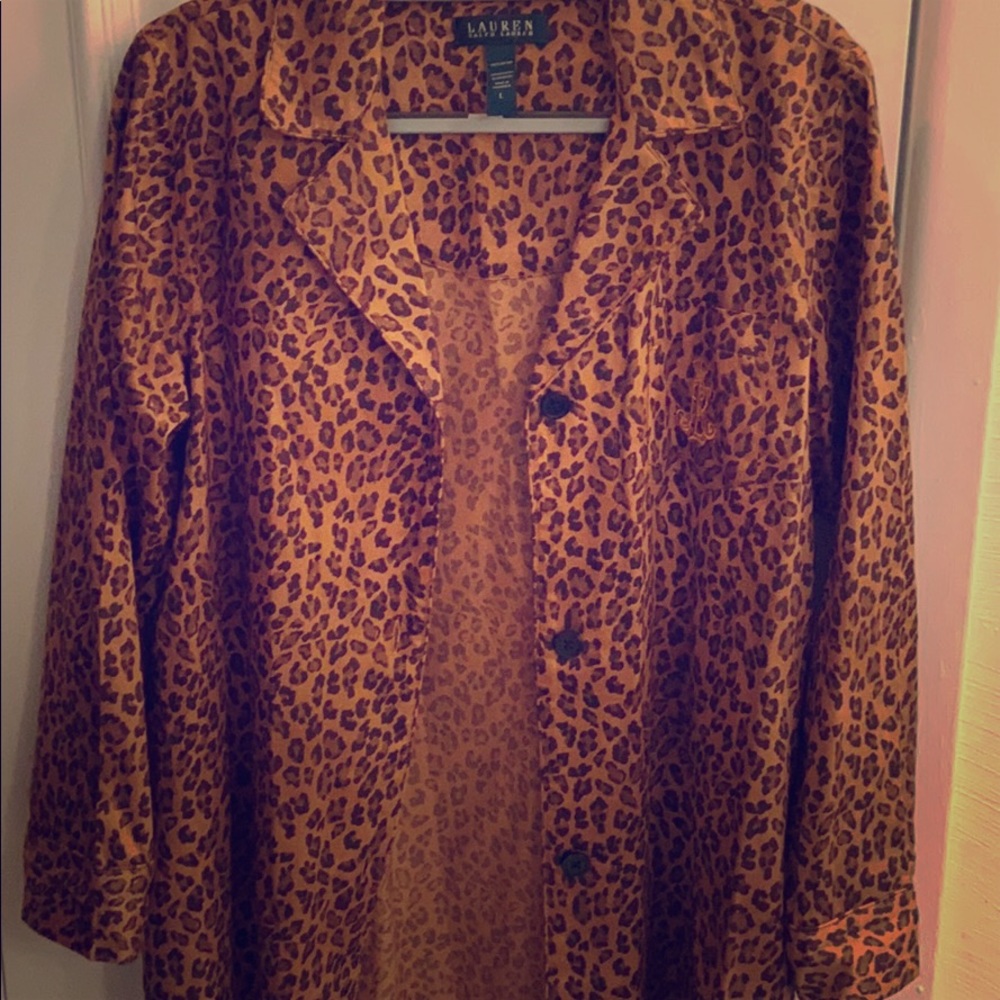Leopard dress shirt